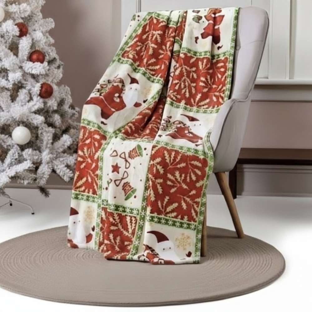 NEW Holiday Collection Super Soft Printed Flannel Throw